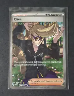 Clive 227/091 Paldean Fates Holo Ultra Rare Pokemon Card TCG English NM - Image 1