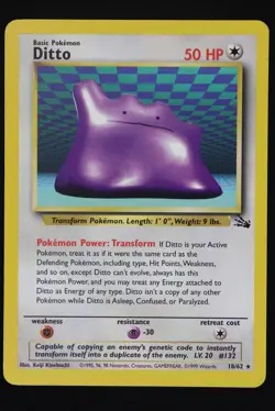 Ditto - 18 - Fossil - Pokemon Card - Lightly Played - Image 1