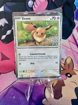 Eevee 133/165 Pokemon Holiday Calendar 2025 Festive Stamp Snowflake SEALED - Image 1