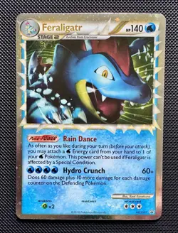 Feraligatr Prime HGSS07 Holo Black Star Promo 2010 Pokemon Card Played - Image 1