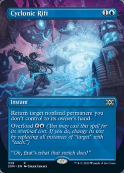 Cyclonic Rift (Borderless) -Foil Light Play MTG Double Masters - Image 1