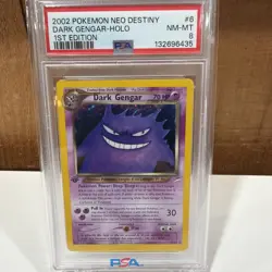 Dark Gengar 6/105 HOLO Neo Destiny 1ST EDITION Pokemon Card PSA 8 - Image 1