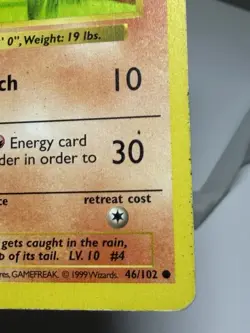 Pokemon Card Base Set Unlimited Charmander 46/102 Light Played - Image 3