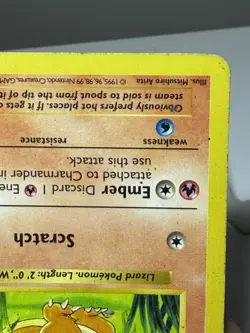Pokemon Card Base Set Unlimited Charmander 46/102 Light Played - Image 4