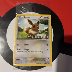 Pokemon TCG Eevee 63/98 Build-A-Bear Workshop Stamped Promo SEALED Card - Image 1