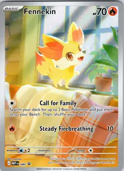 Fennekin 080 Holo Promo ME: Mega Evolution Promo Pokemon Holo Near Mint - Image 1