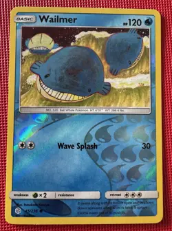 Wailmer 45/236 Reverse Holo Cosmic Eclipse Pokemon Komiya NM 🔥 - Image 1