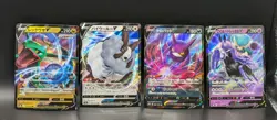 Japanese Pokemon 4 Card Lot: Rayquaza V, Crobat V, Calyrex V, Etc LP Cards - Image 1