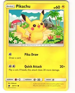 Pikachu Common Pokemon TCG Crimson Invasion 30/111 LP - Image 1