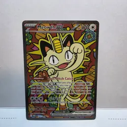 Pokemon Perfect Order Meowth EX SIR Special Illustration Rare 121/088 - Image 1