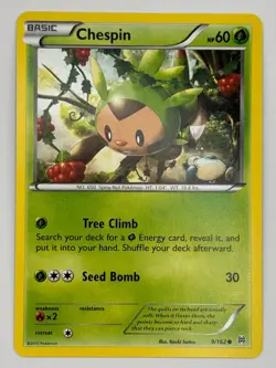 Chespin 9/162 NM/M C BREAKthrough Pokemon - Image 1