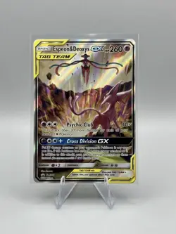 Pokemon Espeon & Deoxys GX TAG TEAM Promo Full Art SM240 Holo - Image 1