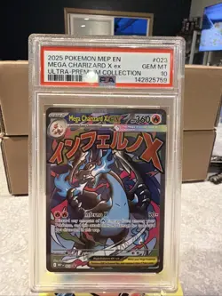 2025 Pokemon MEP EN UPC #023 Mega Charizard X ex PSA 10 GEM MINT - Image 1