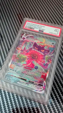 Pokemon 2021 Gengar VMAX 271/264 Alt Art Secret Rare Fusion Strike PSA 9 - Image 1
