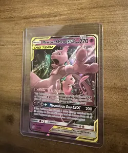 Pokemon TCG Mewtwo & Mew GX Holo 71/236 2019 Lightly Played With Hard Cover - Image 1