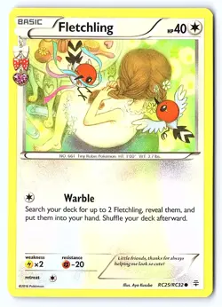 Fletchling RC25/RC32 Common Generations Pokemon Lightly Played - Image 1