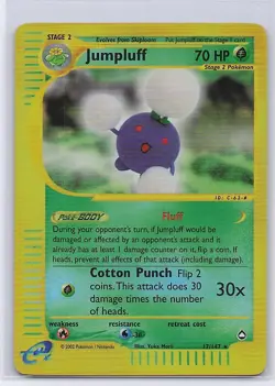 Jumpluff 17 Aquapolis Pokemon Reverse Holo Lightly Played - Image 1