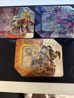 Pokemon Gouging Fire EX, Walking Wake EX AND Raging Bolt Ex Tin Set - Unopened - Image 2