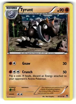 Tyrunt 61/111 Uncommon Furious Fists Pokemon Lightly Played - Image 1