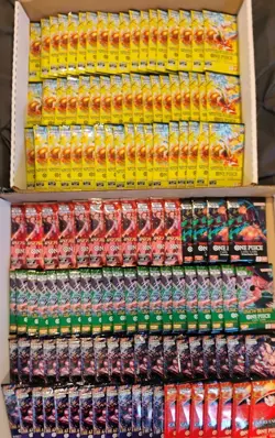 One Piece - 128 Sealed Booster Packs, 18 Sleeved Packs. OP 06,12,13,14,15. EB3&4 - Image 1
