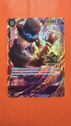 bandai one piece ccg sabo 3rd anniversary event alt art foil special eng 8c - Image 1