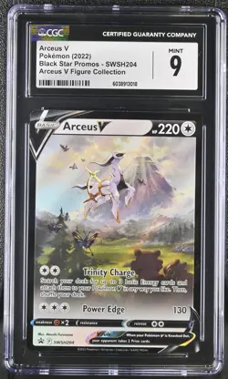 Pokemon GRADED 2022 Arceus V SWSH204 Arceus V Figure Collection Promo M+ 9 CGC - Image 1