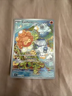 Pokemon TCG Castform Sunny Form 195/191 Illustration Sv08: Surging Sparks - Image 1
