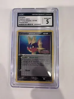 Pokemon CARVANHA 47/108 Reverse Holo EX Power Keepers - 2007 CGC 5 - Image 1