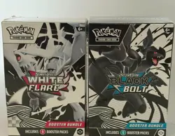 Pokemon Black Bolt and White Flare Booster Bundle Set of 2 Sealed New - Image 1
