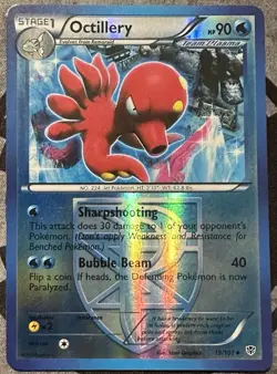Pokemon TCG - OCTILLERY - Plasma Blast 19/101 Reverse Holo Uncommon - LP - Image 1