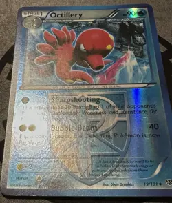 Pokemon TCG - OCTILLERY - Plasma Blast 19/101 Reverse Holo Uncommon - LP - Image 2