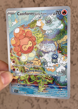 Castform Sunny Form, Pokemon Near Mint, Surging Sparks, Illustration Rare, 195 - Image 1
