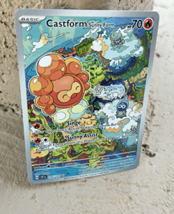 Castform Sunny Form, Pokemon Near Mint, Surging Sparks, Illustration Rare, 195 - Image 3