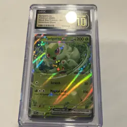 CGC 10 PRISTINE Graded Pokemon 2023 Sprigatito ex SV BSP SVP 087 Adventure Chest - Image 1