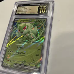CGC 10 PRISTINE Graded Pokemon 2023 Sprigatito ex SV BSP SVP 087 Adventure Chest - Image 3