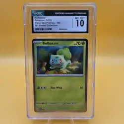 CGC 10 Gem Mint Bulbasaur 046 Cosmos Holo Rare Black Star Promo Pokemon TCG - Image 1