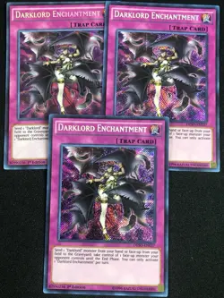 YUGIOH DARKLORD ENCHANTMENT DESO-EN037 1ST SECRET X3 NM - Image 1
