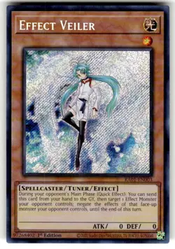Yugioh Effect Veiler RA01-EN003 Secret Rare 1st Edition NM - Image 1