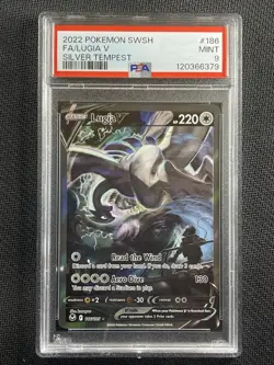 Pokemon Card PSA 9 MINT Lugia V Silver Tempest Full Art 2022 Ultra Rare 186/195 - Image 1