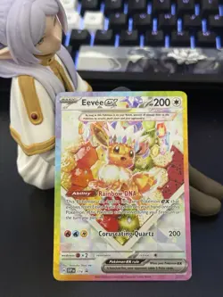 Eevee ex 174 Sv: Scarlet & Violet Promo Cards Holo (WITH STAND FREEBEE) - Image 1