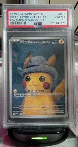 PSA 10 - Pokemon Van Gogh Museum: Pikachu with Grey Felt Hat Promo Card - Image 1