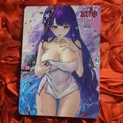 RAIDEN SHOGUN Genshin Impact Goddess Story Anime Waifu Foil Girl ACG Card - Image 1