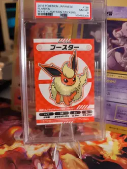 Pokemon Card Flamara Flareon My151 Collection Sticker XXL Japanese PSA 8 - Image 1