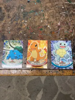 Pokemon TV Animations Cards 1999 Starters Bulbasaur,Squirtle, Charmander Nonholo - Image 1