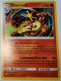 HD Fart Swirl 🌀 Charizard 14/181 Cosmos Holo Bleed Error Rare Pokemon TCG ✨ - Image 2