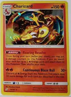 HD Fart Swirl 🌀 Charizard 14/181 Cosmos Holo Bleed Error Rare Pokemon TCG ✨ - Image 4
