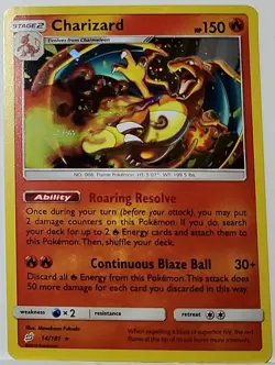 HD Fart Swirl 🌀 Charizard 14/181 Cosmos Holo Bleed Error Rare Pokemon TCG ✨ - Image 5