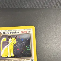 Pokemon TCG Dark Persian Promo Holo Wotc 17 60 HP Stage 1 2000 with a swirl - Image 3