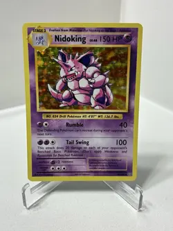 2016 Pokemon XY Evolutions Nidoking Holo 45/108 MP Raw FREE SHIPPING - Image 1