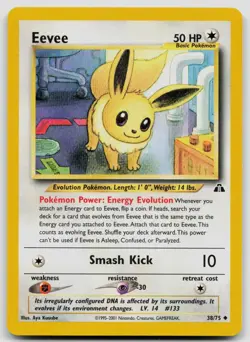 EEVEE 38/75 UNCOMMON NEO DISCOVERY POKEMON UNLIMITED LP - Image 1